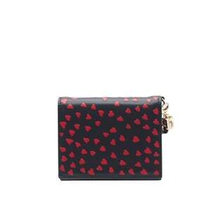 Christian Dior Dior I LOVE PARIS Leather Lady Compact Wallet, Bifold Navy and...